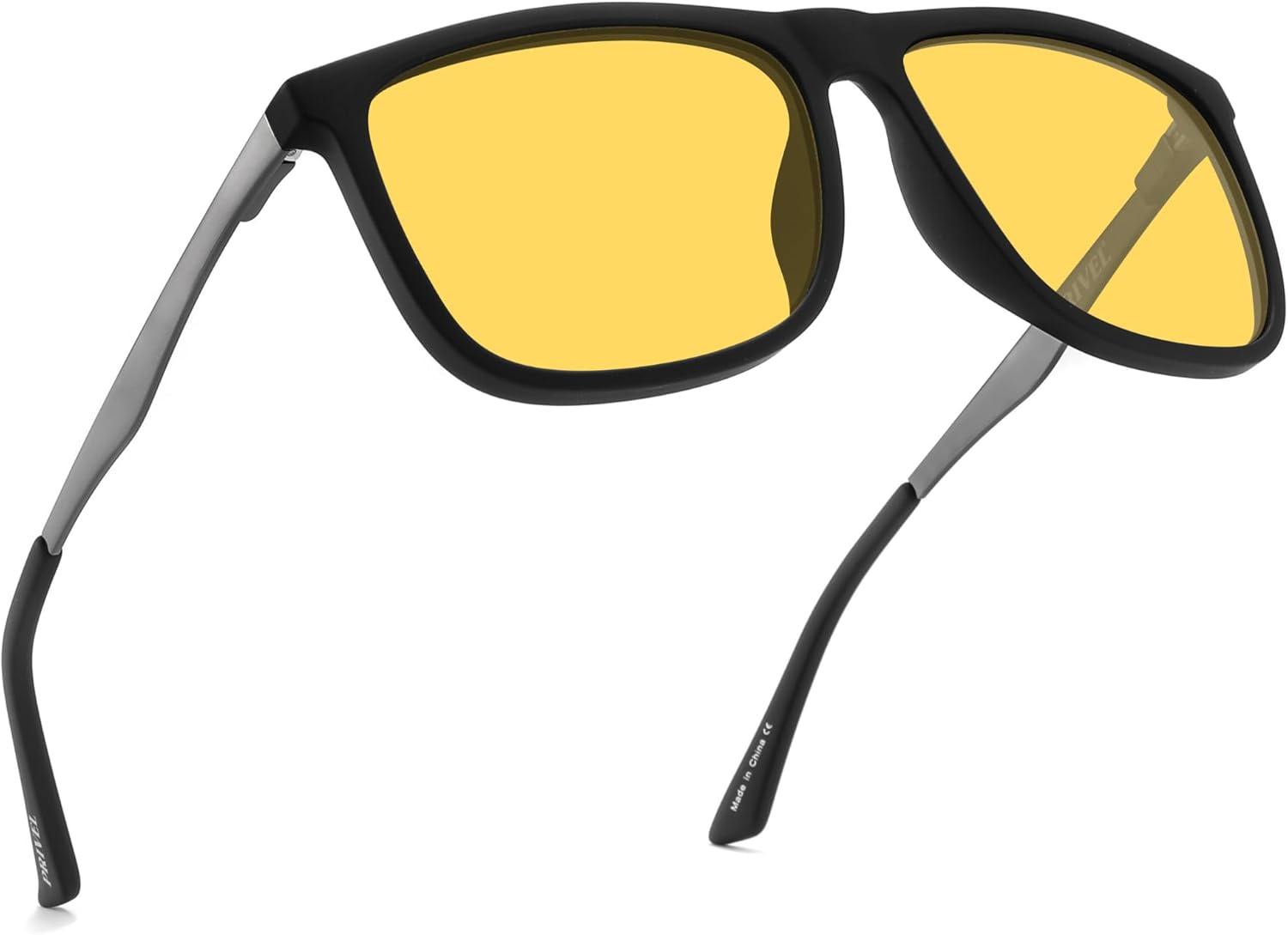 

Солнцезащитные очки XXL размера 155 мм, поляризованные, квадратной формы, для больших широких голов, мужские, с защитой UV400, прямоугольные PRIVEL, Matte Rubber Black | Polarized Night Driving Yellow