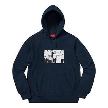 

Толстовка classic ad hooded sweatshirt 'navy white' Supreme, синий