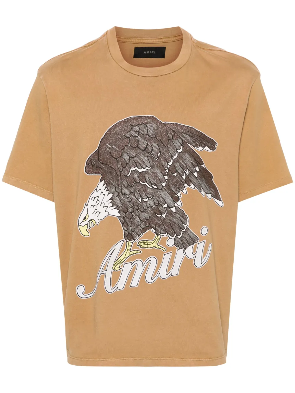 

Футболка с принтом AMIRI, коричневый