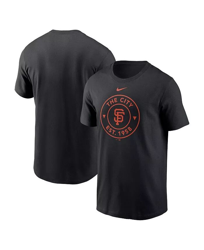 

Мужская черная футболка San Francisco Giants Local Hometown Nike, черный