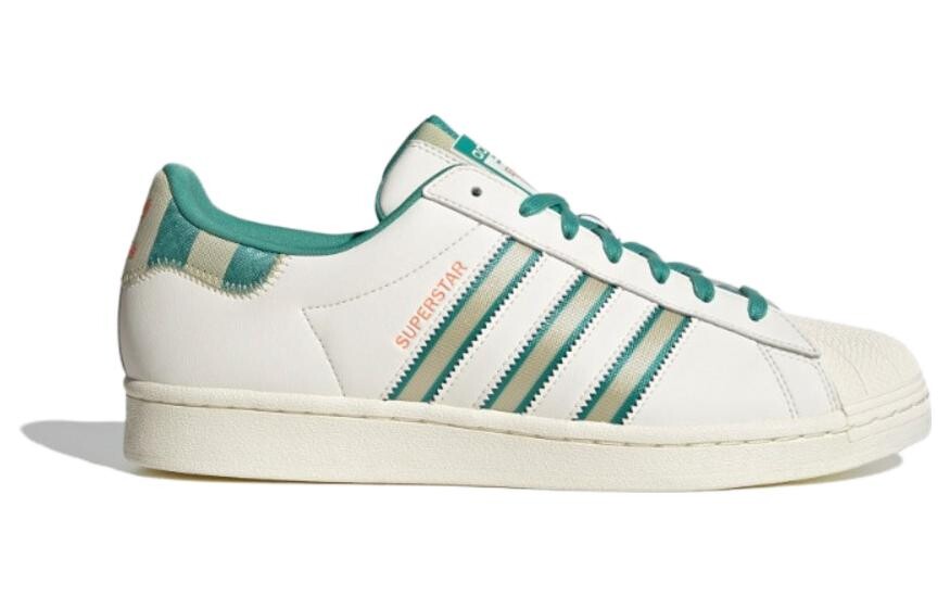 Adidas originals Superstar Обувь для скейтбординга унисекс, White/Green — фото 2