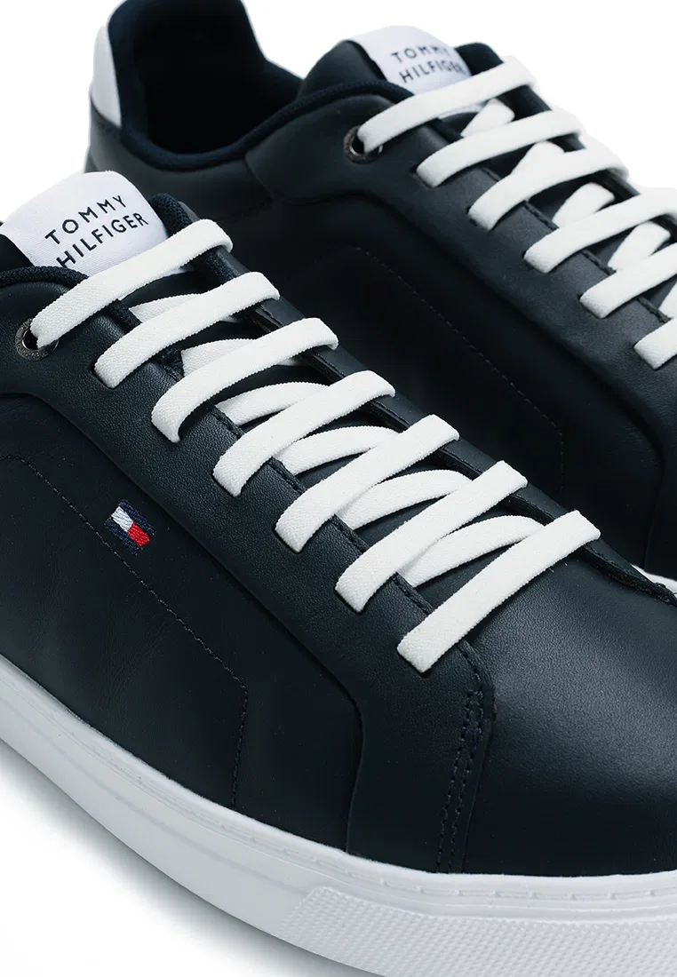 Кроссовки кожаные, Icon Leather Court Trainers, TH Mainline Tommy Hilfiger, темно-синий — фото 4