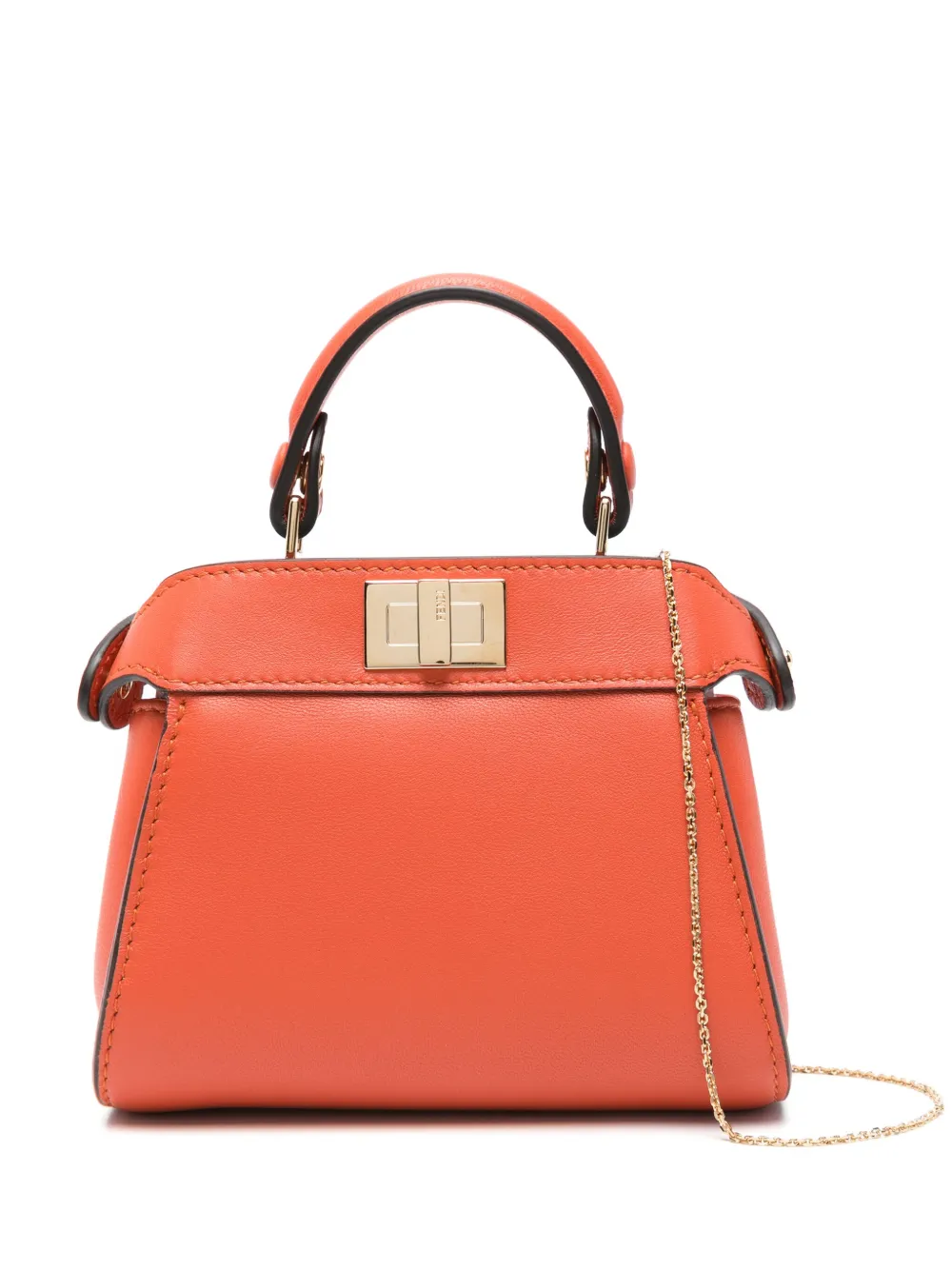 

Мини-сумка на плечо Peekaboo FENDI, оранжевый