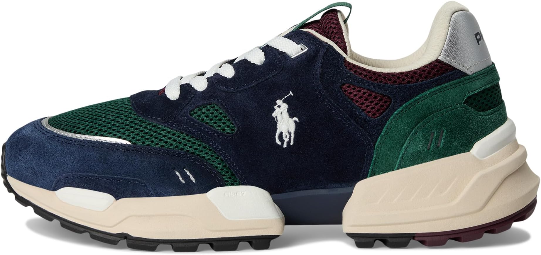 Кроссовки Polo Ralph Lauren Jogger Suede & Mesh Sneakers, цвет Madison Ave Color-Block — фото 4