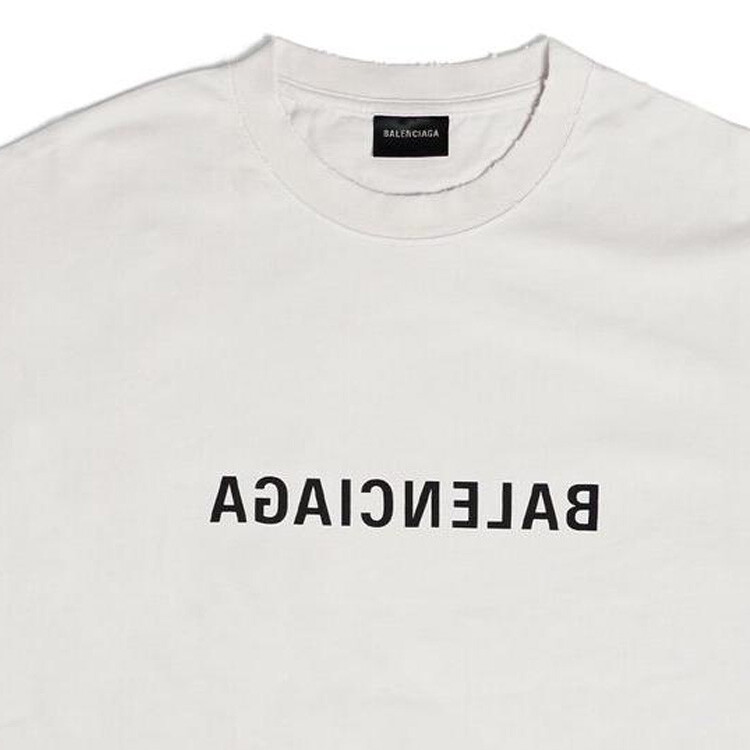Футболка Mirror унисекс бежевый Balenciaga, цвет Apricot Cream — фото 4