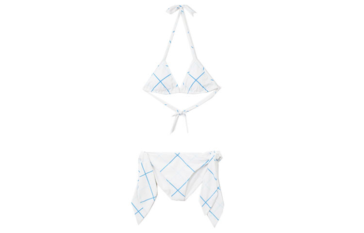 

Бикини женские Burberry, синий / белый