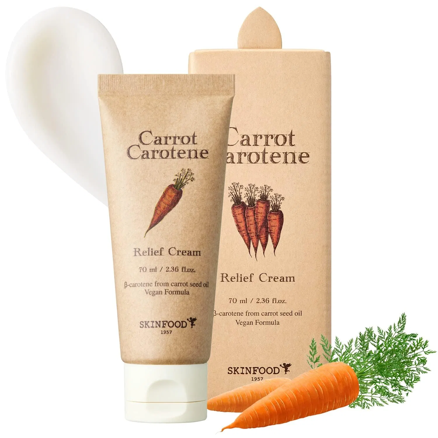 Увлажняющий гель-крем для лица Skin Food Carrot Carotene Relief Cream, 55 мл Skinfood 1957, Cream
