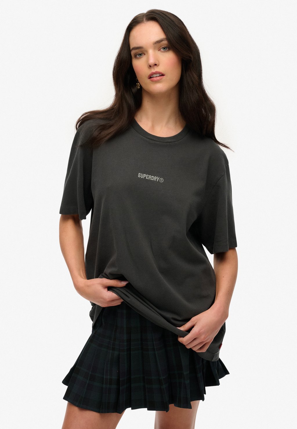 

Базовая футболка MICRO LOGO Superdry, темно-серый