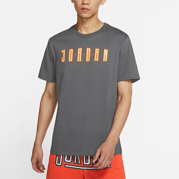 Футболка Air Jordan Sport Dna Sports Breathable Printing Casual Short Sleeve Gray, серый — фото 4