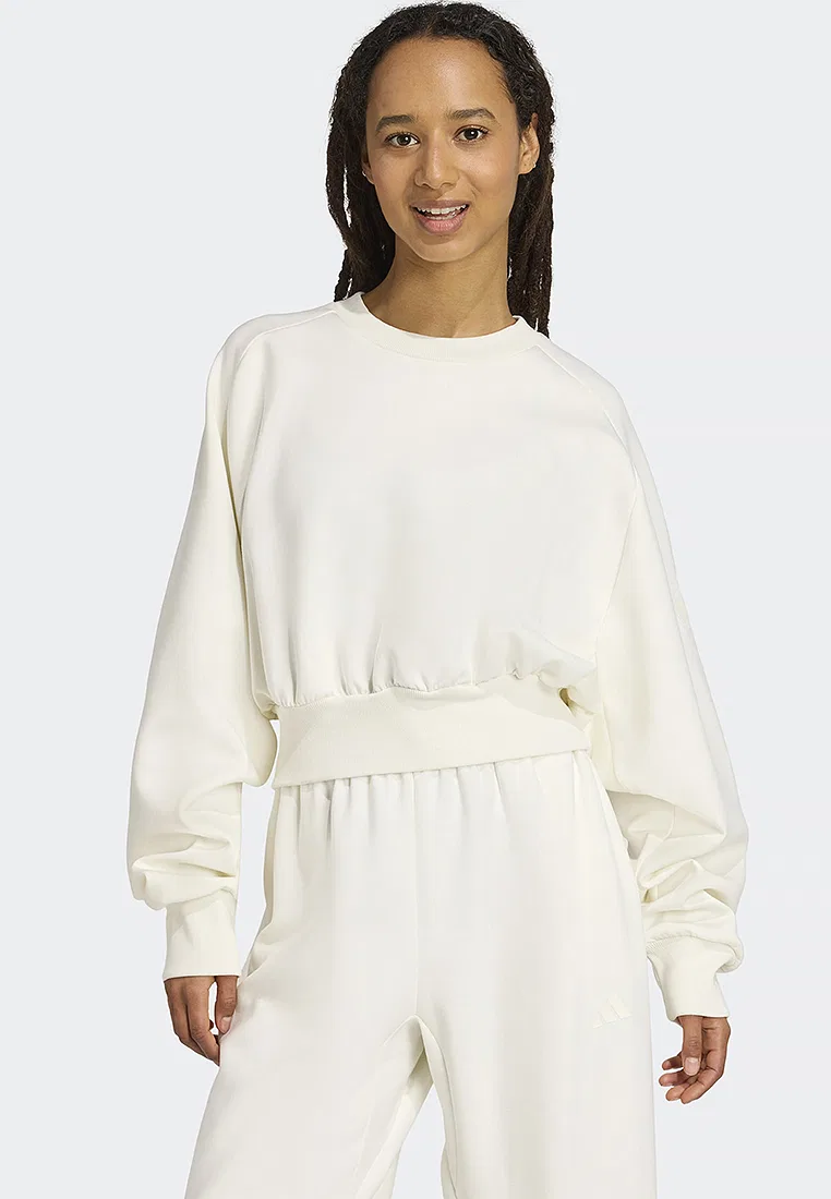 Свитшот свободного кроя, Soft Lux Adidas, белый