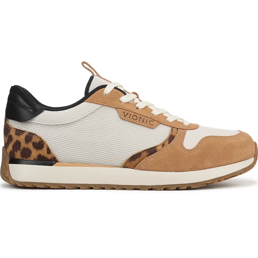 Кроссовки Monarch Vionic, ivory/leopard leather & mesh
