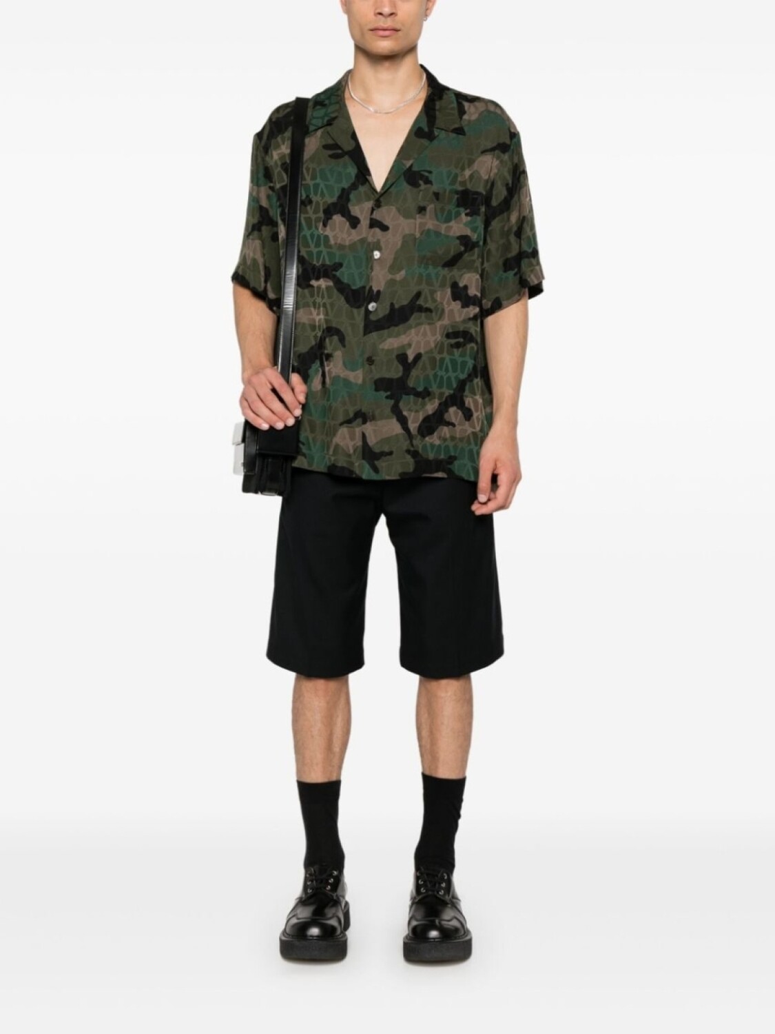 

Valentino Garavani рубашка Toile Iconographe Camouflage, зеленый