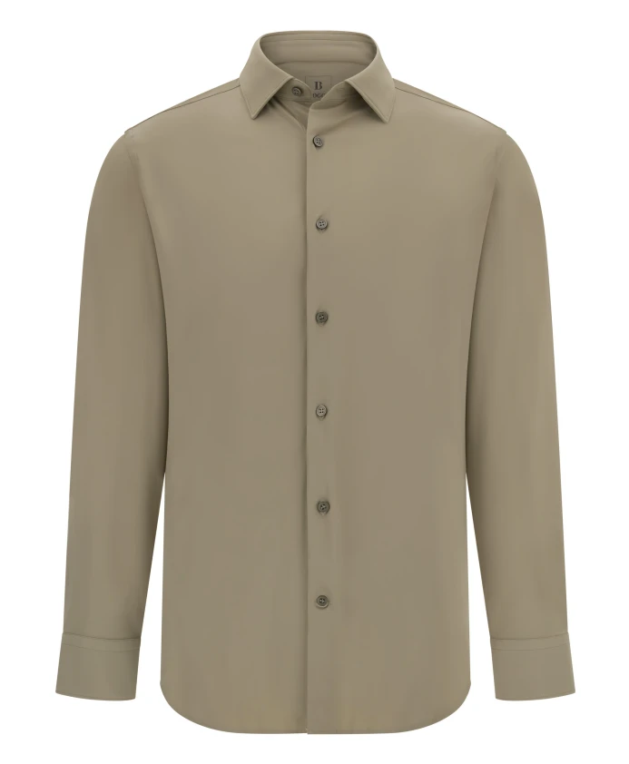 

Рубашка из эластичного нейлона приталенного кроя B tech Boggi Milano, бежевый