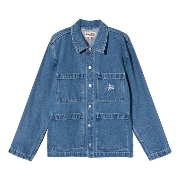 

Куртка Stussy Unisex Embroidered Denim Jacket Blue, синий