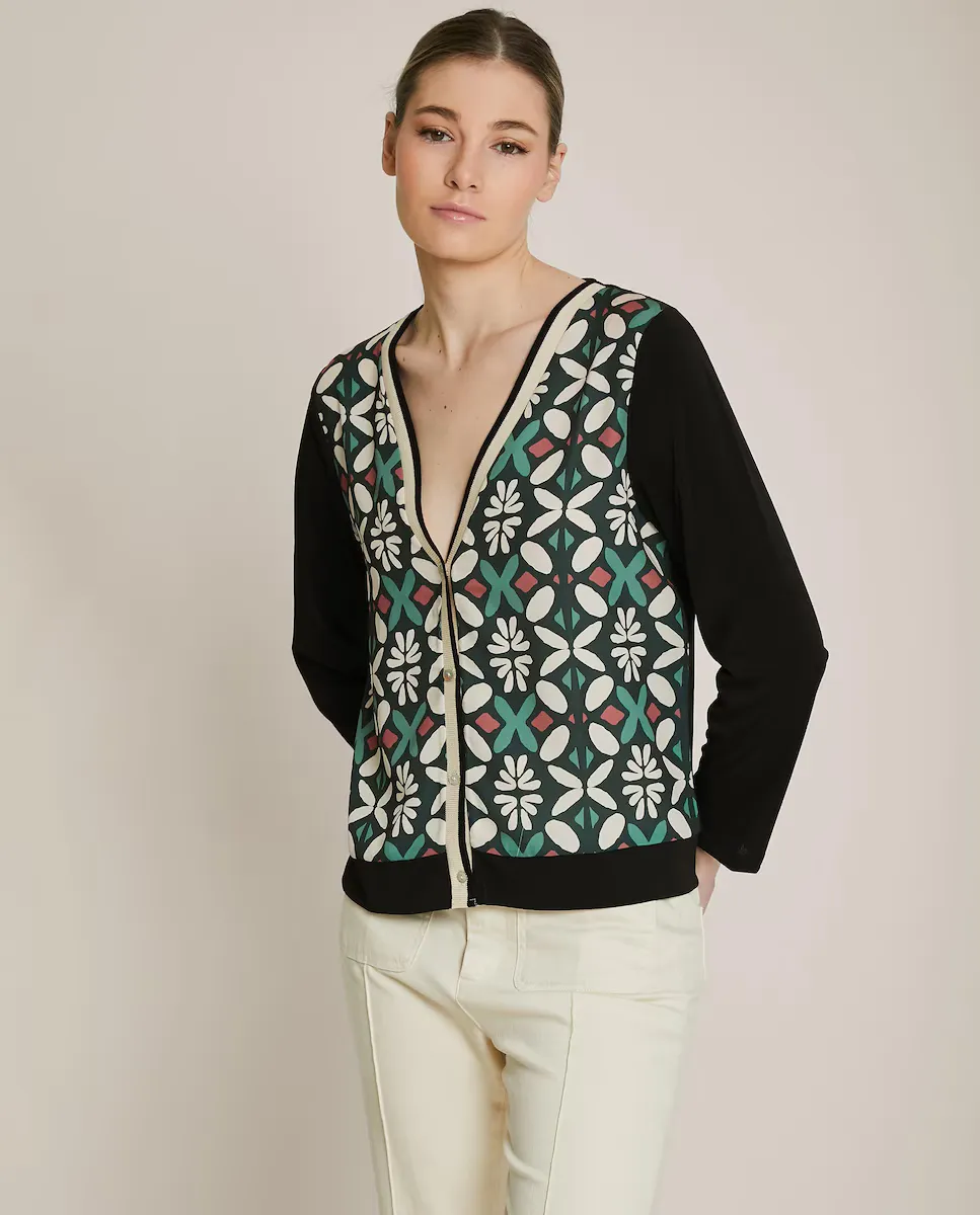 

Женский кардиган с принтом на пуговицах Trucco, мультиколор