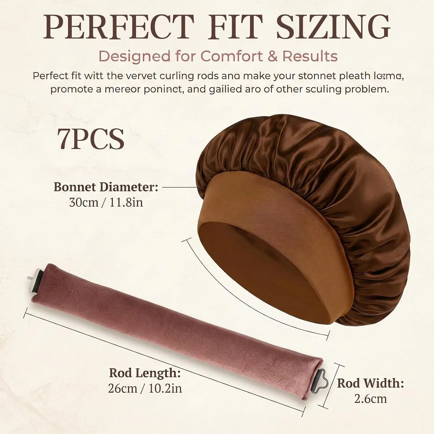 Набор для холодной завивки Ceriselle Heatless Curls Band с 6 бигудями Jumbo Flexi Rods Ceriselle — фото 2