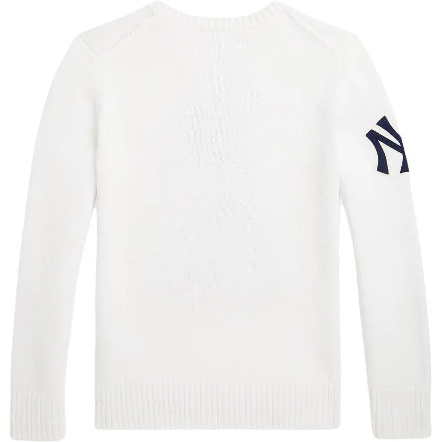 Свитер Polo Ralph Lauren x NIUYUEYANGJIDUI Classic Version для детей, выбеленный белый — фото 3