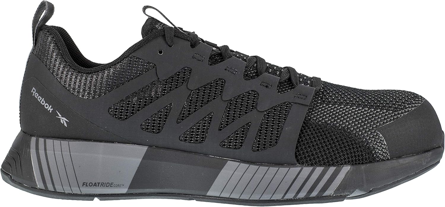 Мужские оксфорды Reebok Work Fusion Formidable с защитным носком и средней посадкой, черный/серый — фото 2
