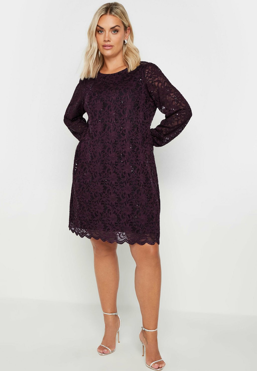 

Коктейльное платье / Вечернее платье SCALLOP HEM Yours Clothing, фиолетовый