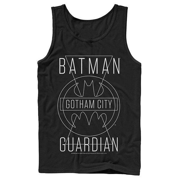 

Мужской топ dc comics batman gotham city guardian text poster Licensed Character