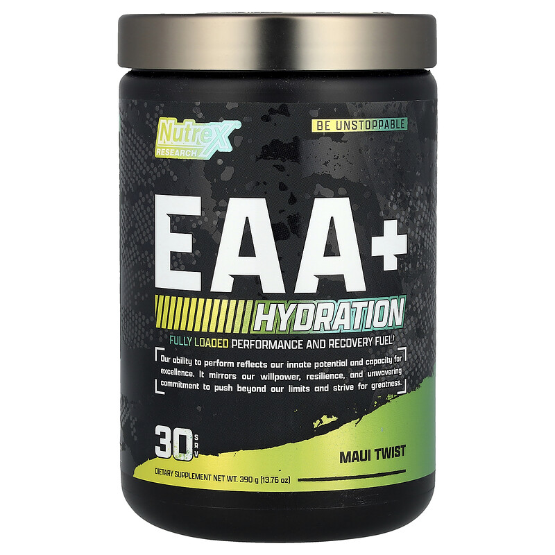 

Nutrex Research, EAA + Hydration, Maui Twist, 390 г (13,76 унции)