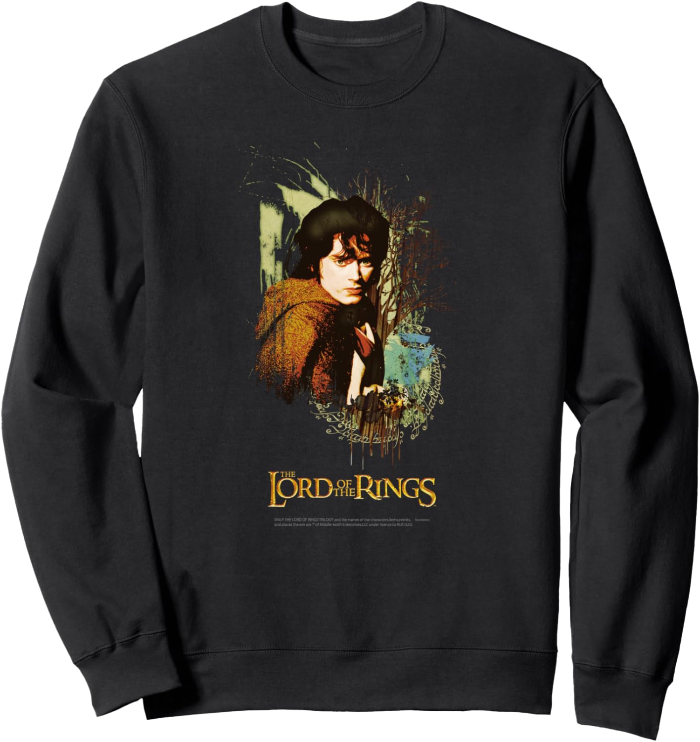 

Толстовка с изображением Флода Бэггинса, держателя для колец из «Властелина колец» The Lord Of The Rings, черный