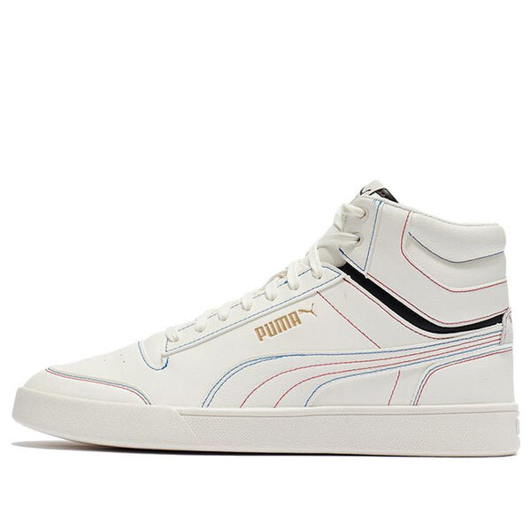 

Кроссовки shuffle mid 'white multi stitch' Puma, белый
