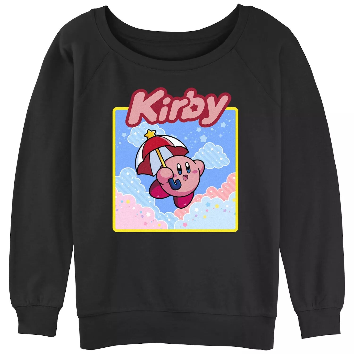Пуловер Терри с напуском для Nintendo Kirby Flying с зонтиком для юниоров Licensed Character
