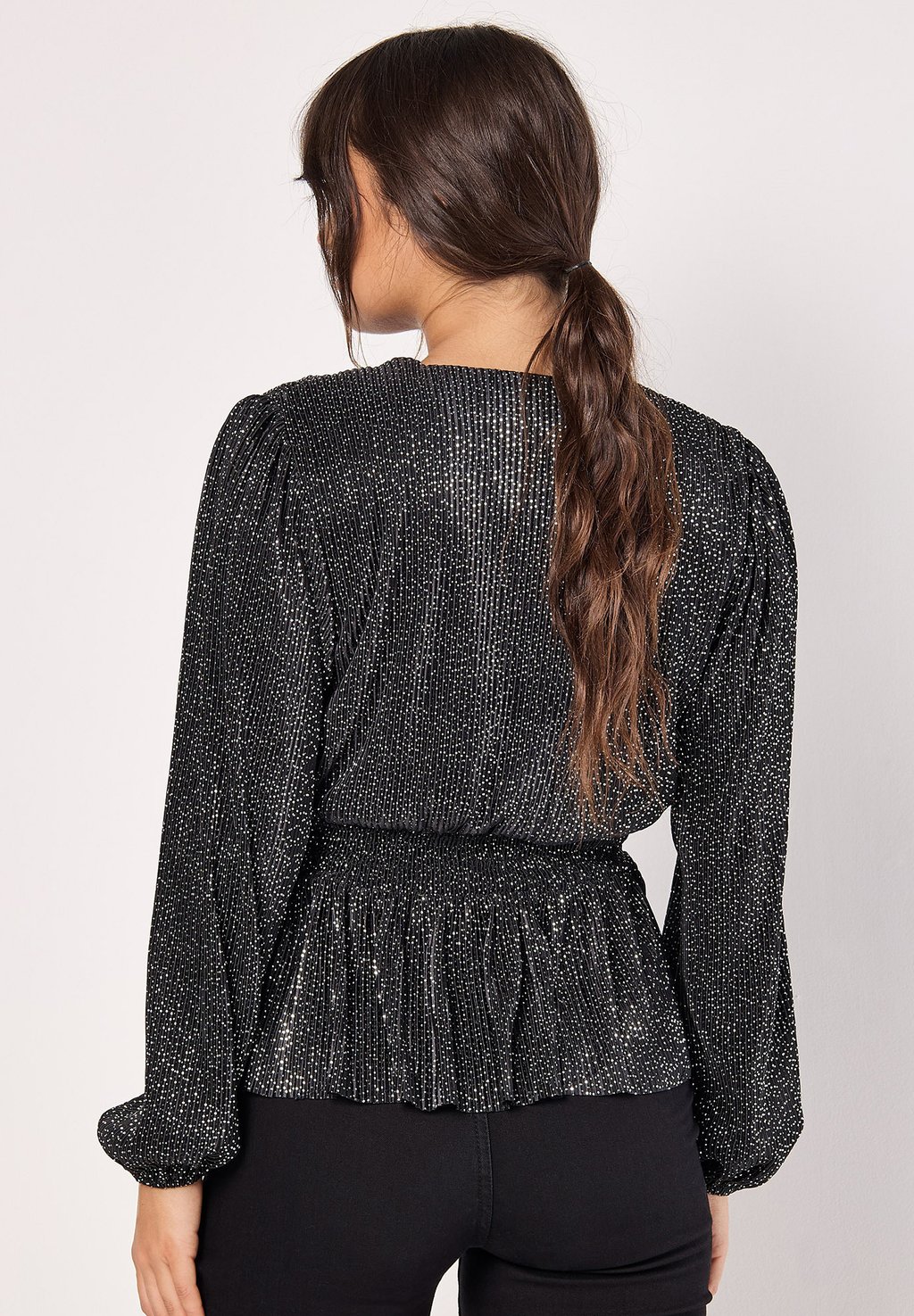 

Блуза SPOT PLISSE PEPLUM WRAP Apricot, черный