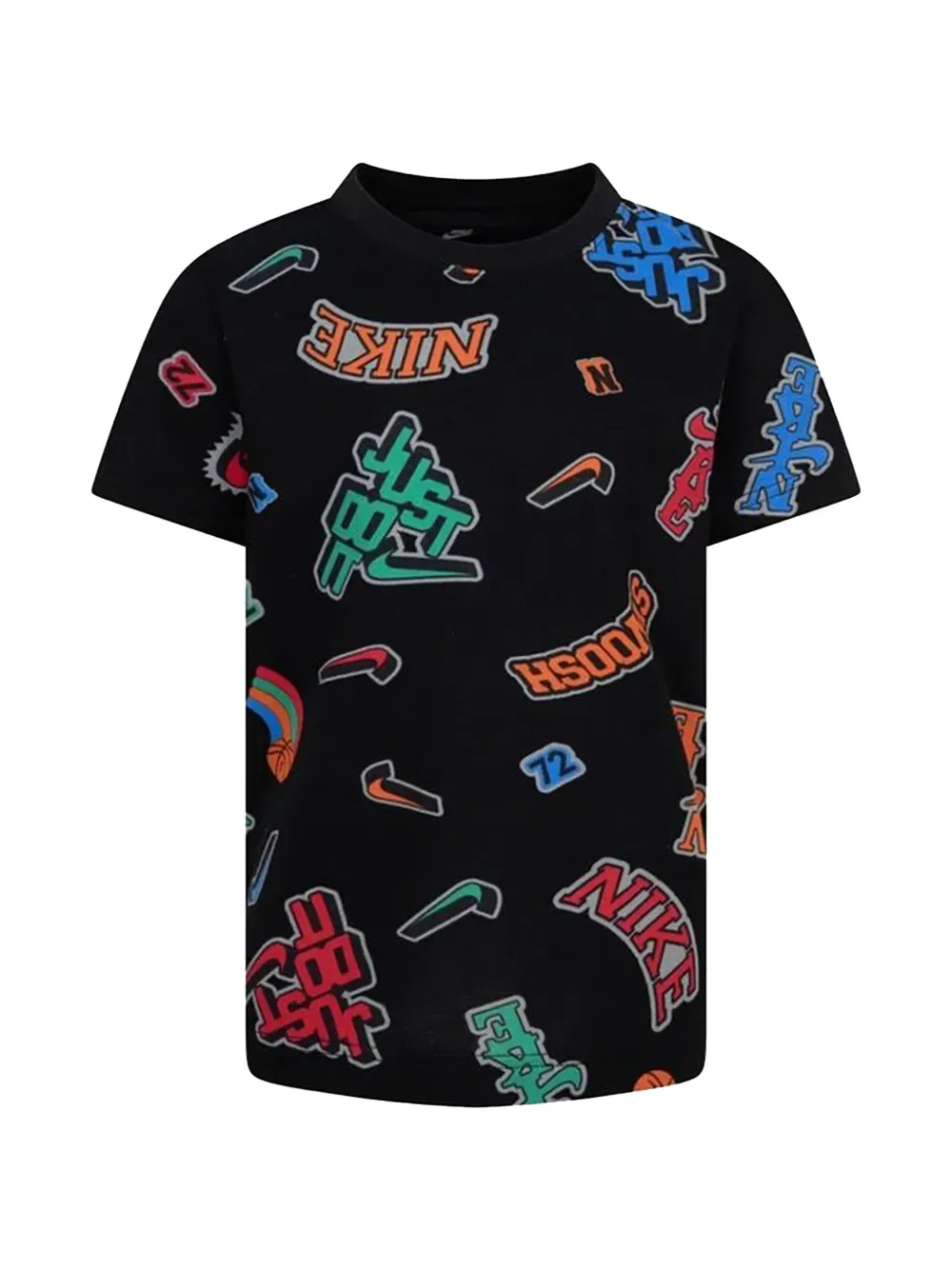 Футболка с принтом логотипа Swoosh Nike Kids, черный