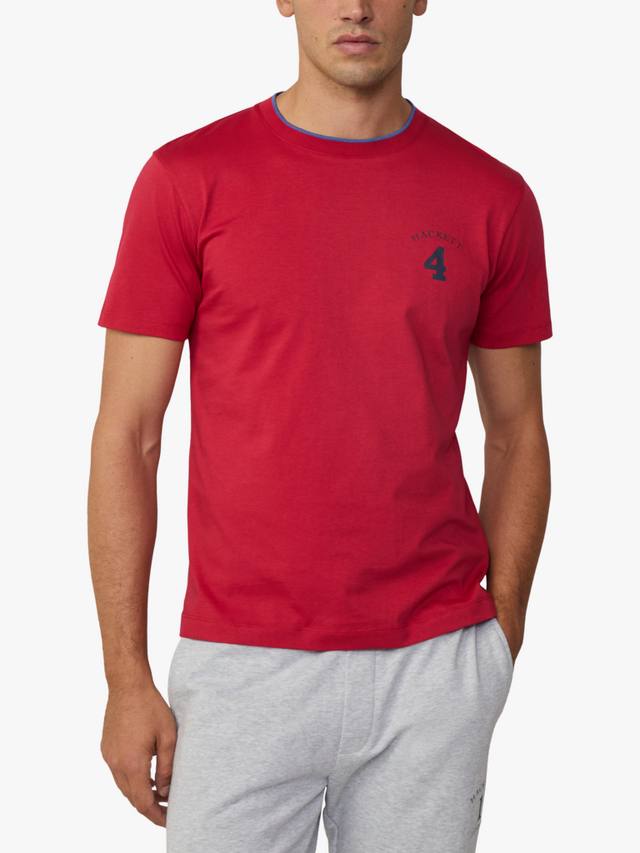 

Хлопчатобумажная футболка обычного покроя с коротким рукавом Hackett London, цвет Pop Red