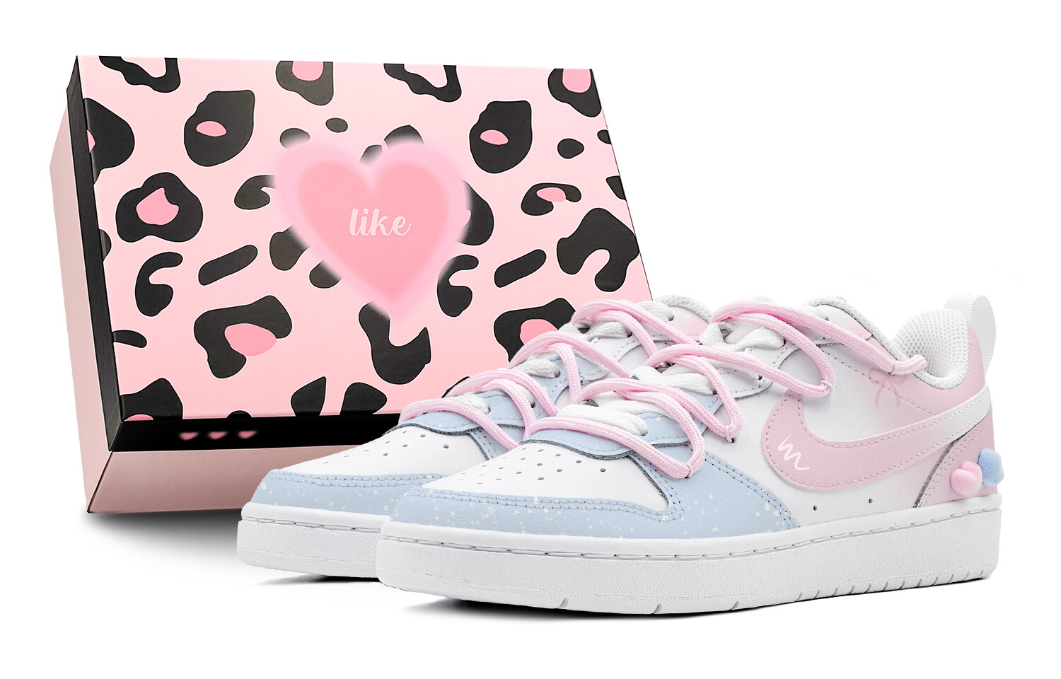 

Кроссовки Nike Court Borough Skateboarding Shoes Women's Low-top Pink, розовый