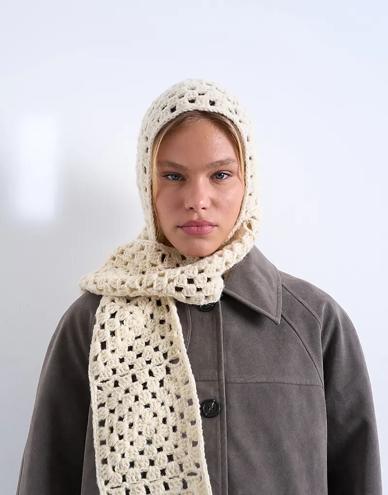 

Балаклава крючком Topshop кремового цвета