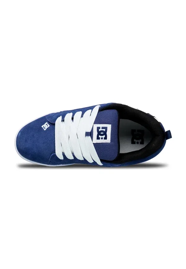 Кроссовки скейтовые Court Graffik Dc Shoes, темно-синий с белым — фото 3