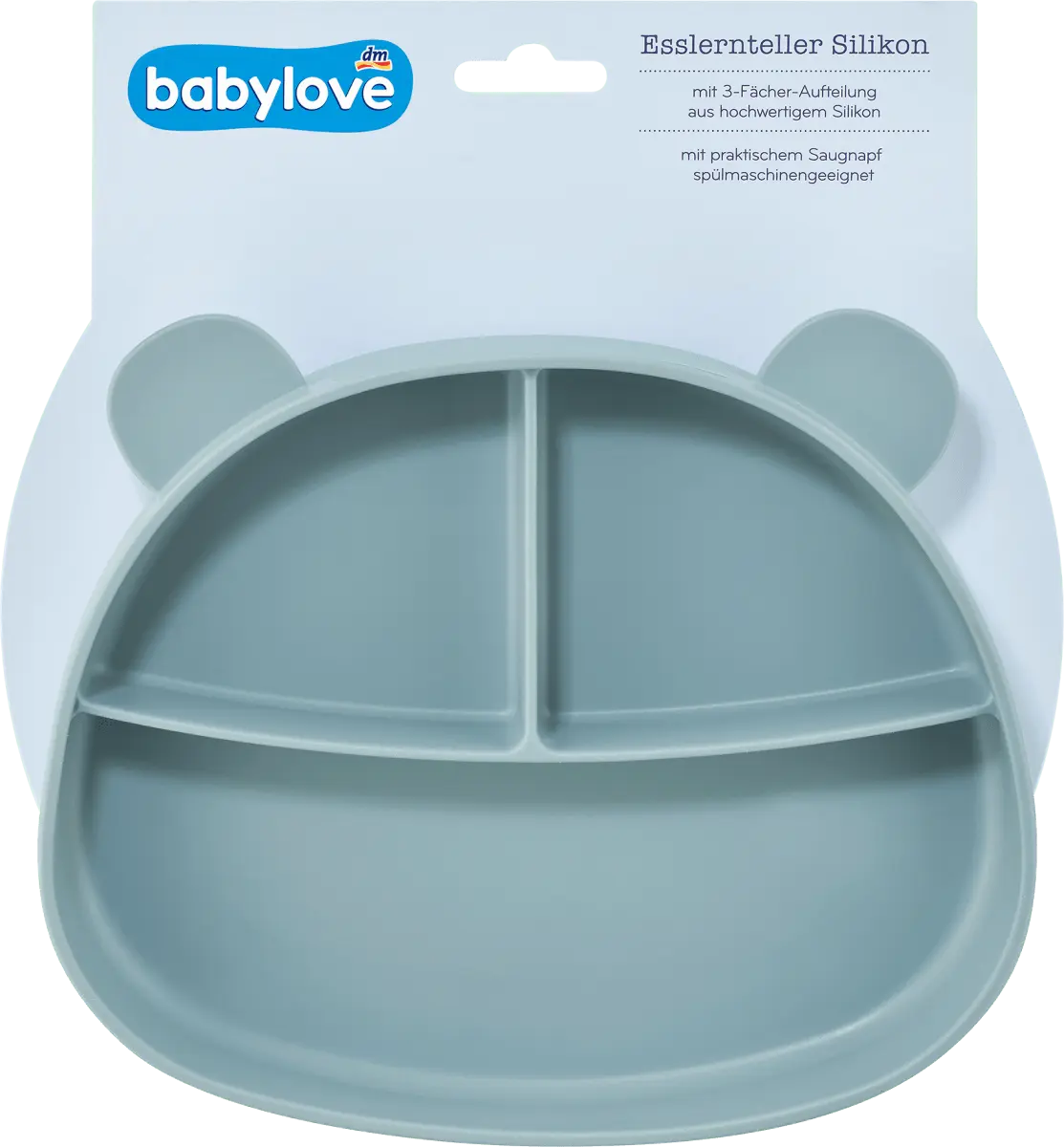 

Силиконовая тарелка синяя 1 шт. babylove