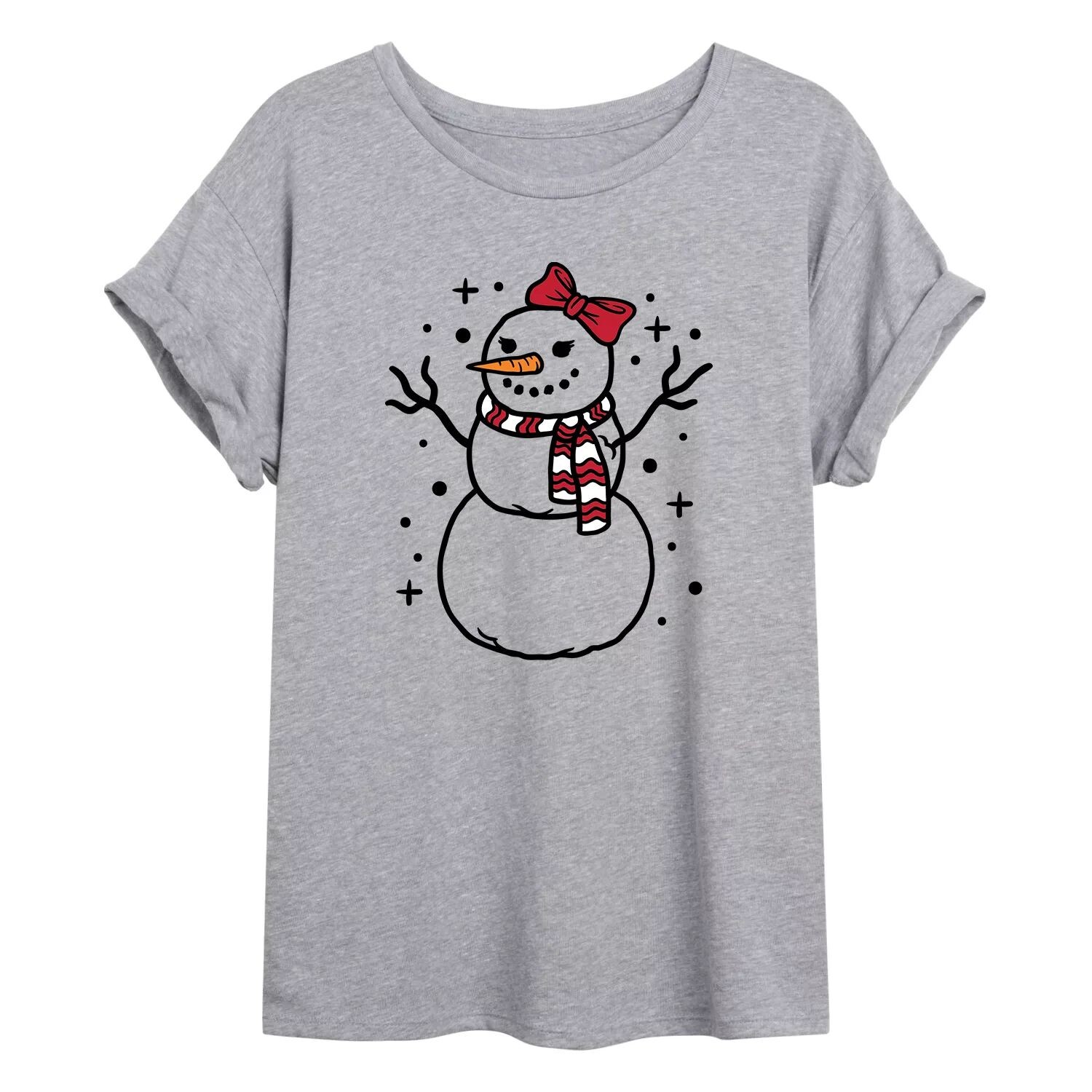 

Детская футболка большого размера с рисунком Snow Woman Licensed Character