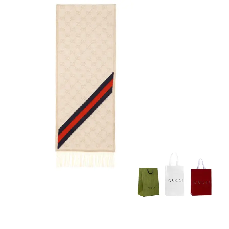 

GUCCI Шарф Nikky, Ecru