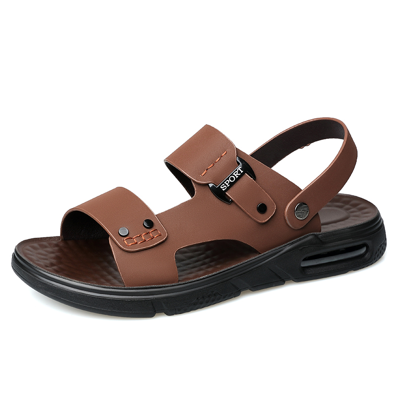 

POPULAR ROUSE PR Мужские пляжные сандалии коричневые, цвет Brown