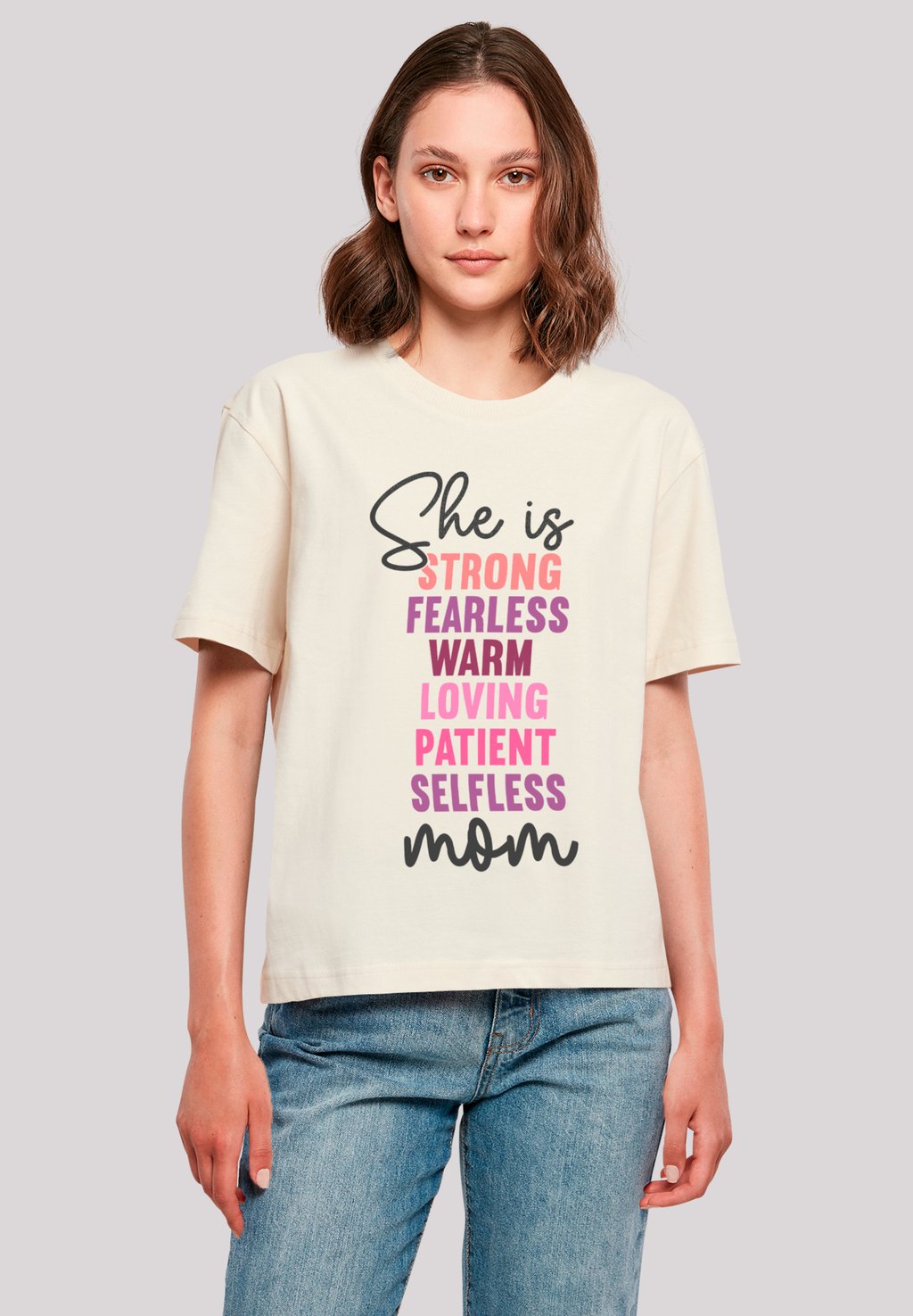 

Футболка с принтом MOTHERS DAY INSPIRATIONAL QUOTE F4NT4STIC, песочный