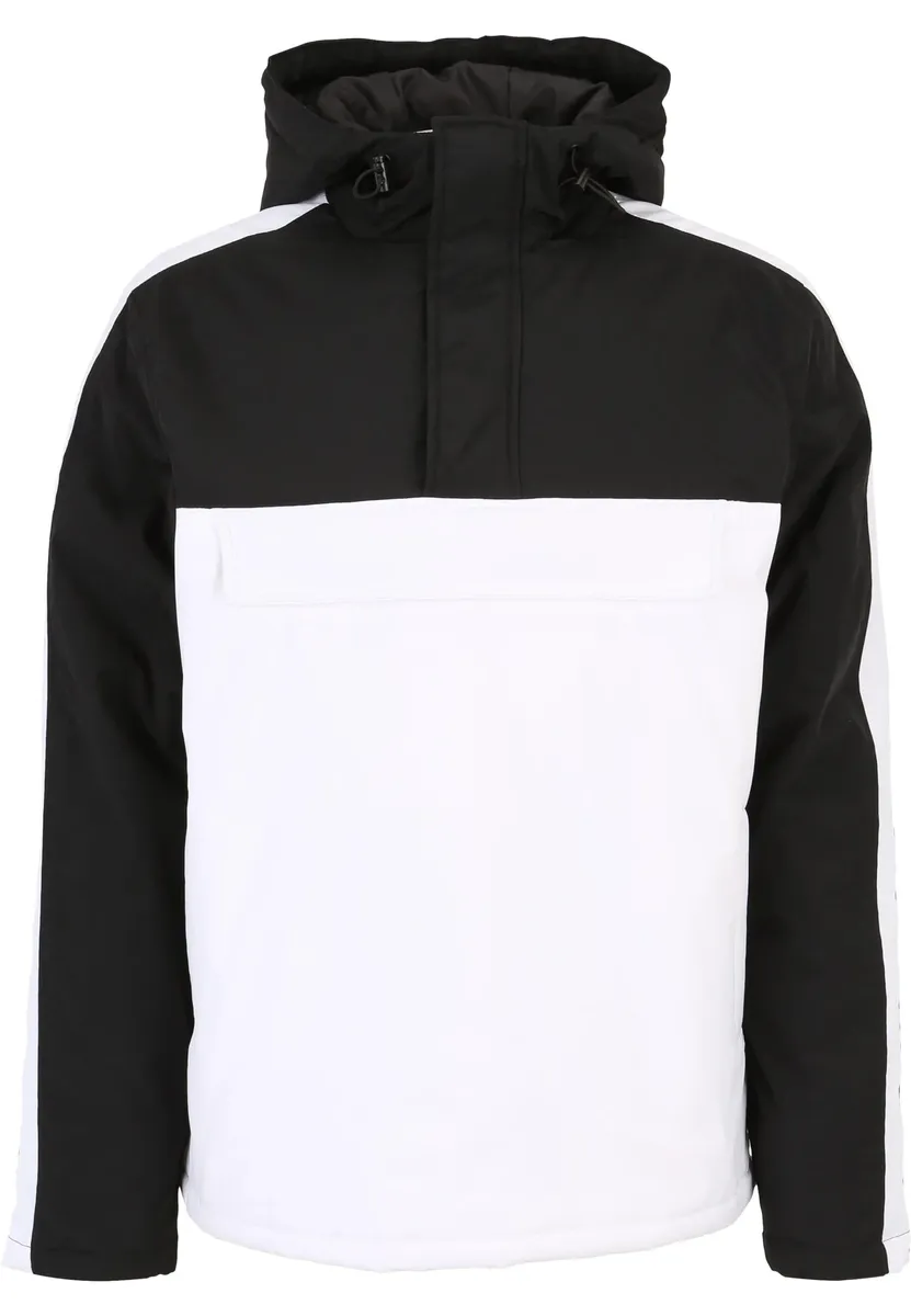 

Куртка всепогодная URBAN CLASSICS " Urban Classics Men's 3-Tone Padded Pullover Hooded Jacket" (1 шт.), с капюшоном, цвет White/Black/Black