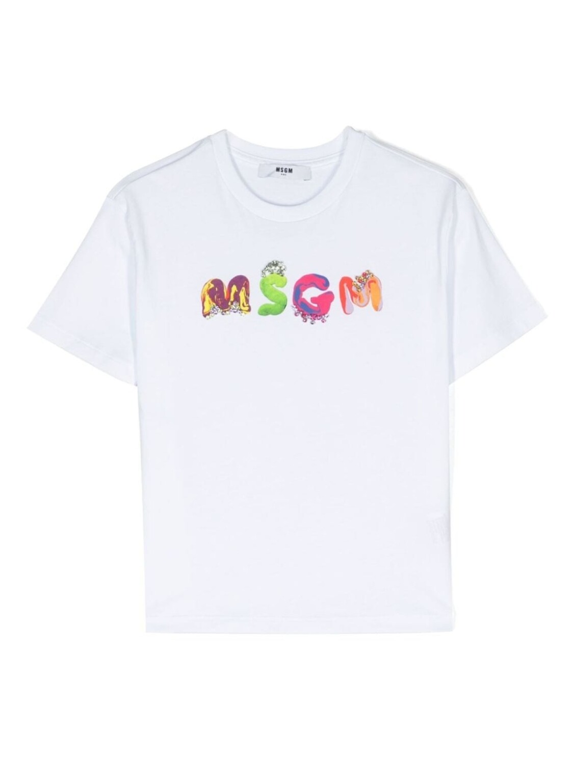 

MSGM Kids футболка с логотипом, белый