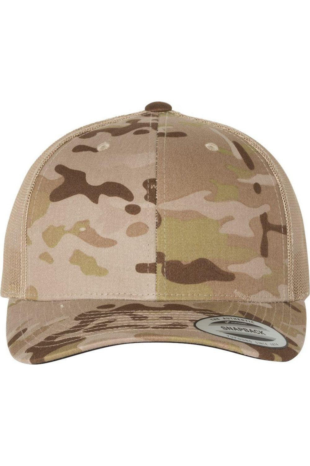 

Кепка YP Classics из шести панелей в стиле ретро дальнобойщика, цвет multicam arid/ tan