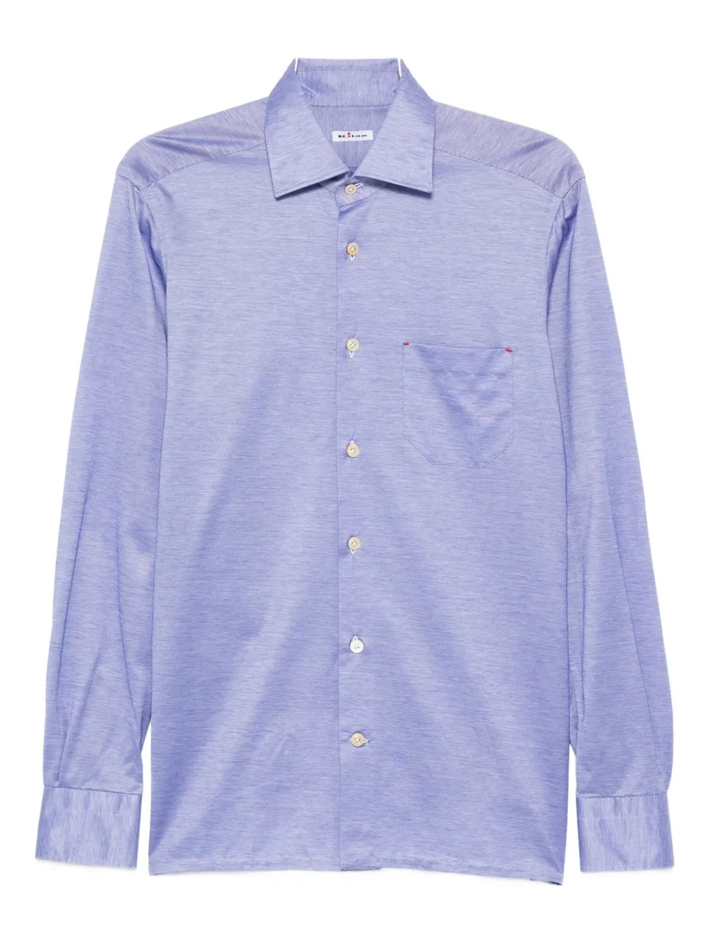 

Хлопковая рубашка Kiton, синий