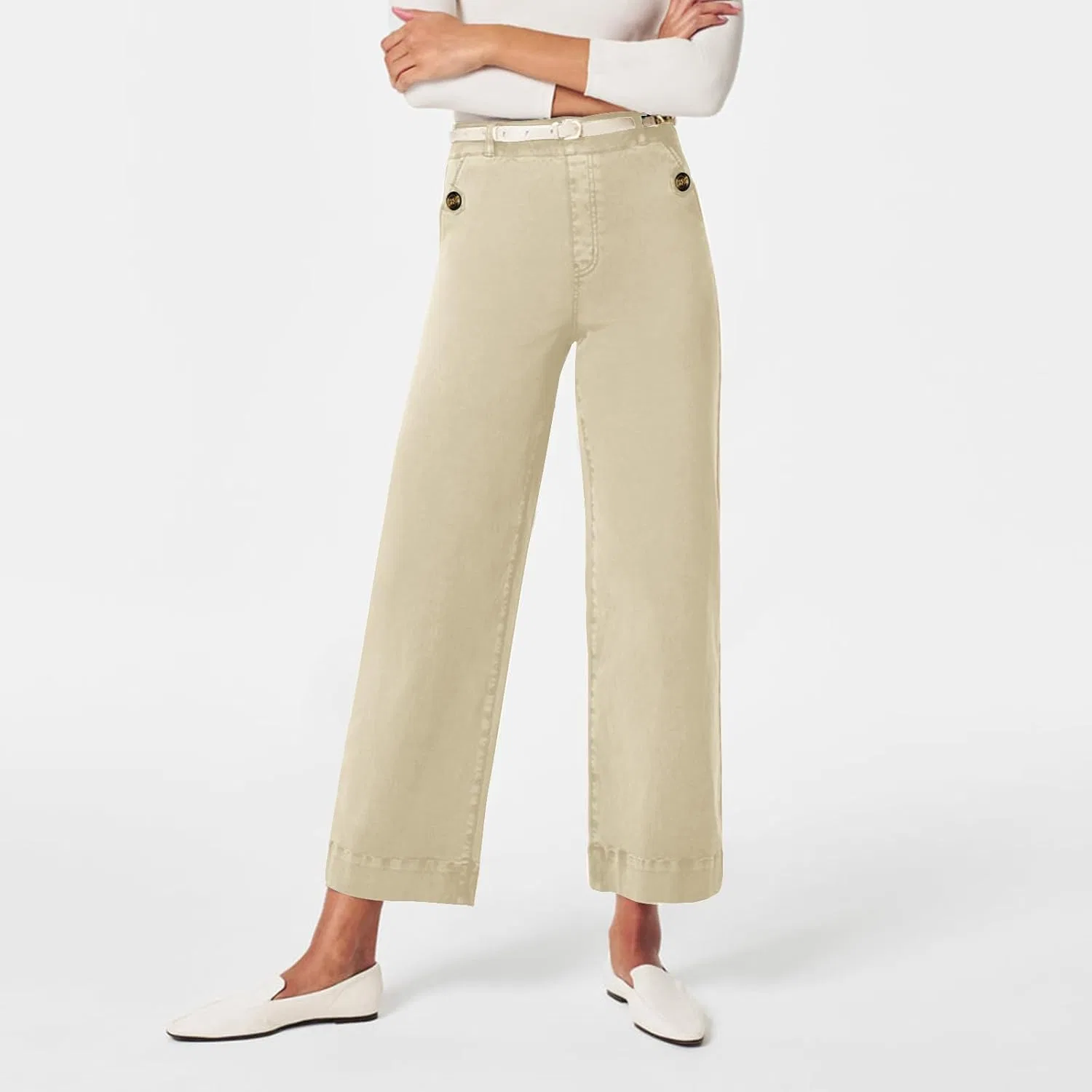 Джинсы, широкие, Khaki — фото 2