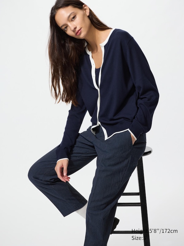 

Классические брюки до щиколотки (в полоску) Uniqlo, 69 navy