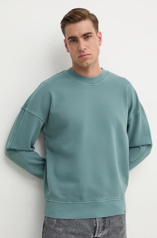 

Хлопковая толстовка Calvin Klein Jeans, бирюзовый