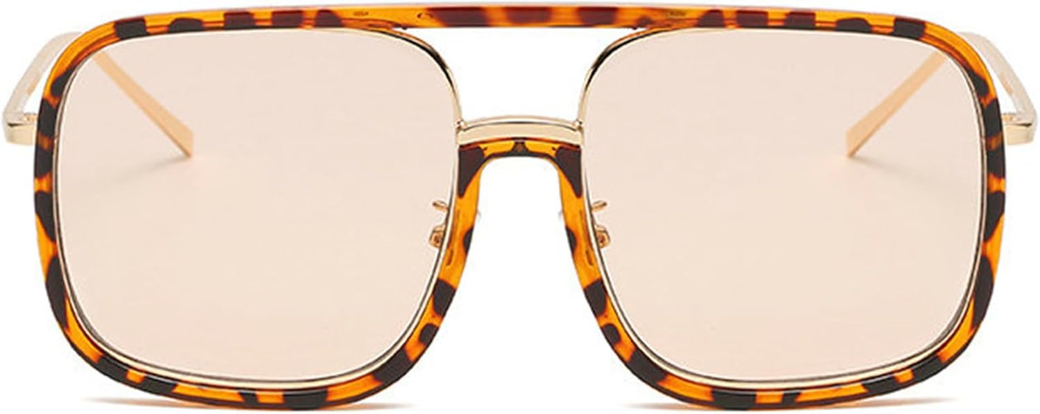 

Солнцезащитные очки Helena Square Oversized Double Bridges для женщин, винтажные, с градиентным переходом, защита от УФ-излучения UV400, модные черные классические солнцезащитные очки для мужчин, C4