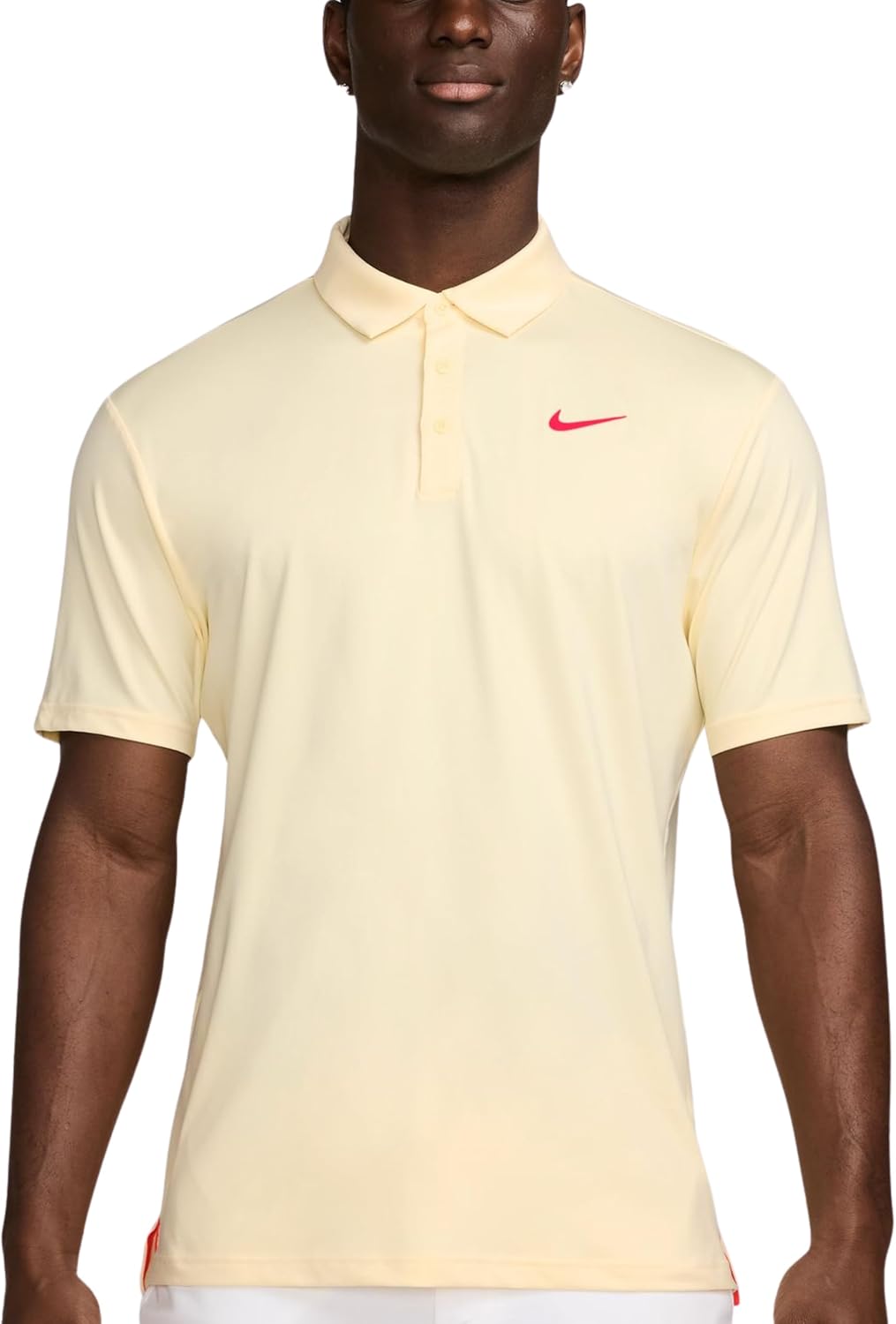 

Мужская футболка-поло для гольфа Nike Dri-FIT Tour, эластичная в 4 направлениях, отводящая влагу, Muslin | Bright Crimson