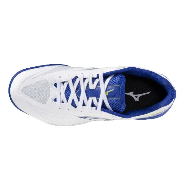 Кроссовки для настольного тенниса «Wave Medal 8 WIDE» от Mizuno, White X Blue — фото 4