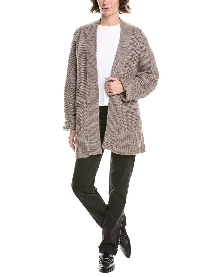 

Форте Кашемир Люкс Кардиган из кашемира платочной вязки Forte Cashmere, серый